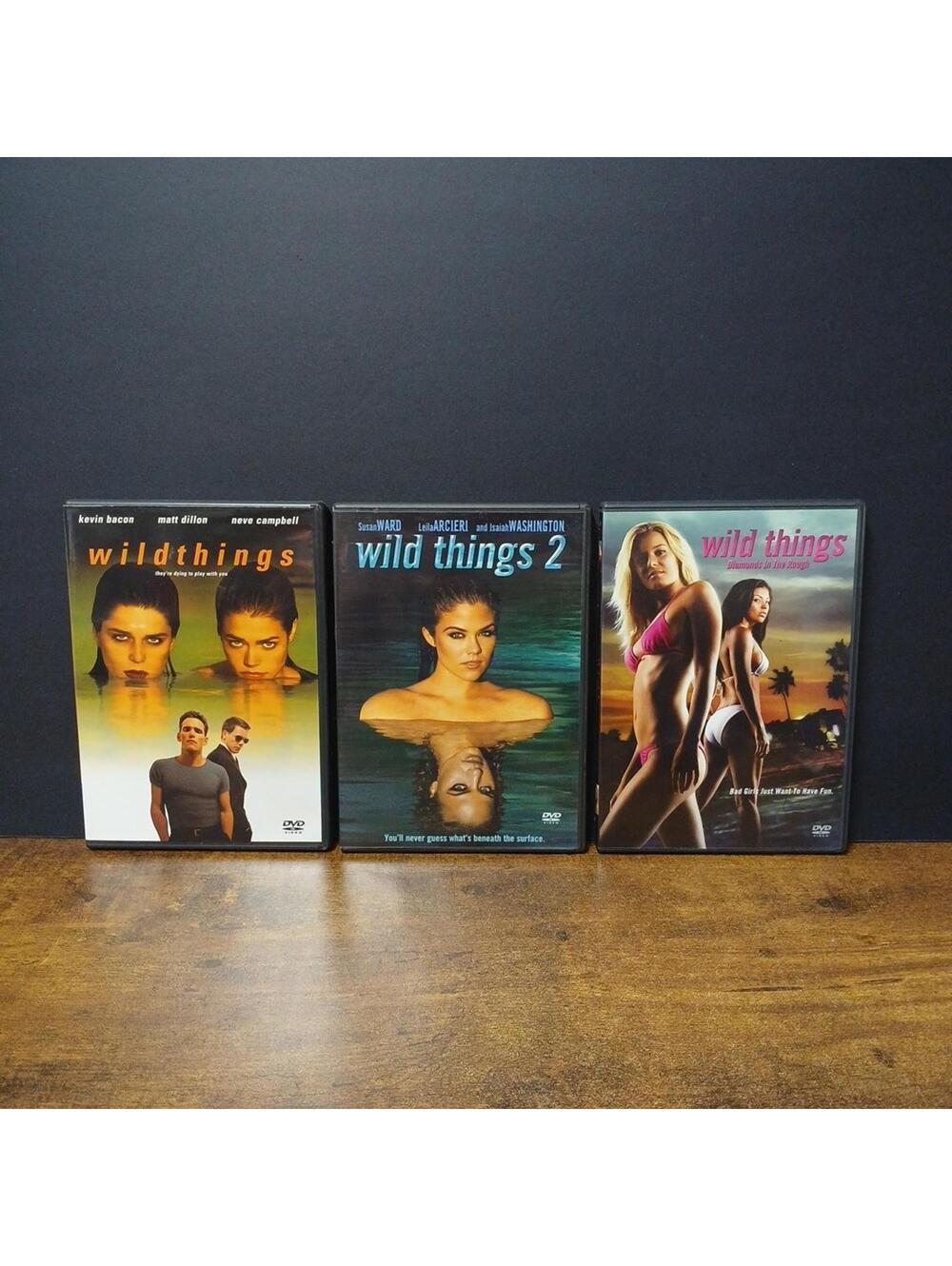 Wild Things Movie Lot of 3 DVDs, Never Campbell ~ Kevin Bacon